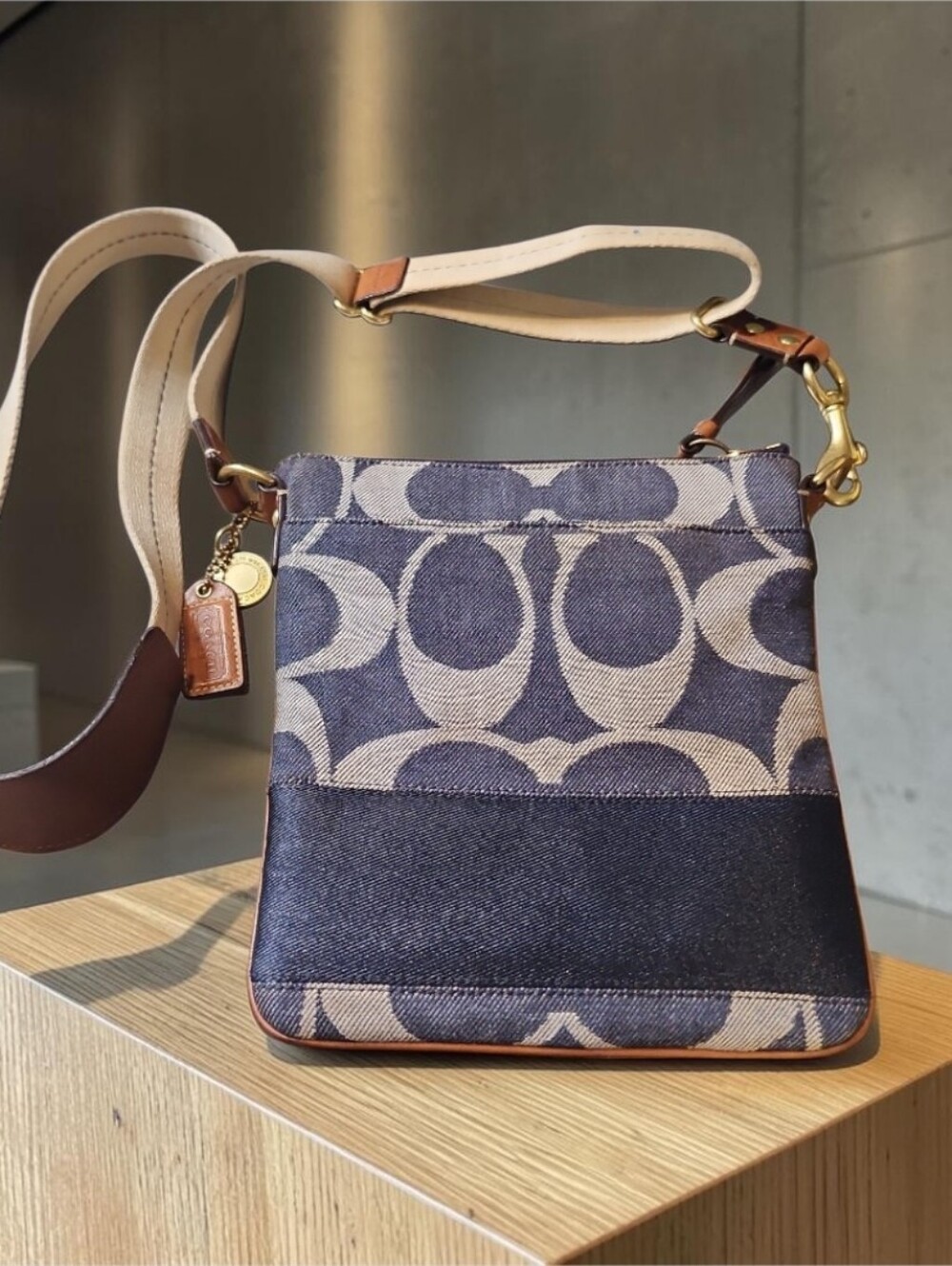 Coach Vintage Swingback Denim Crossbody Bag